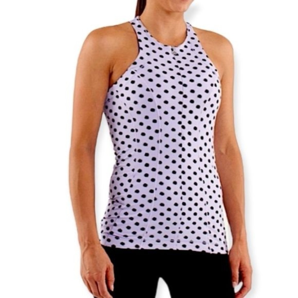 Lululemon Women’s Lavender Polka Dot Racerback Tank Top